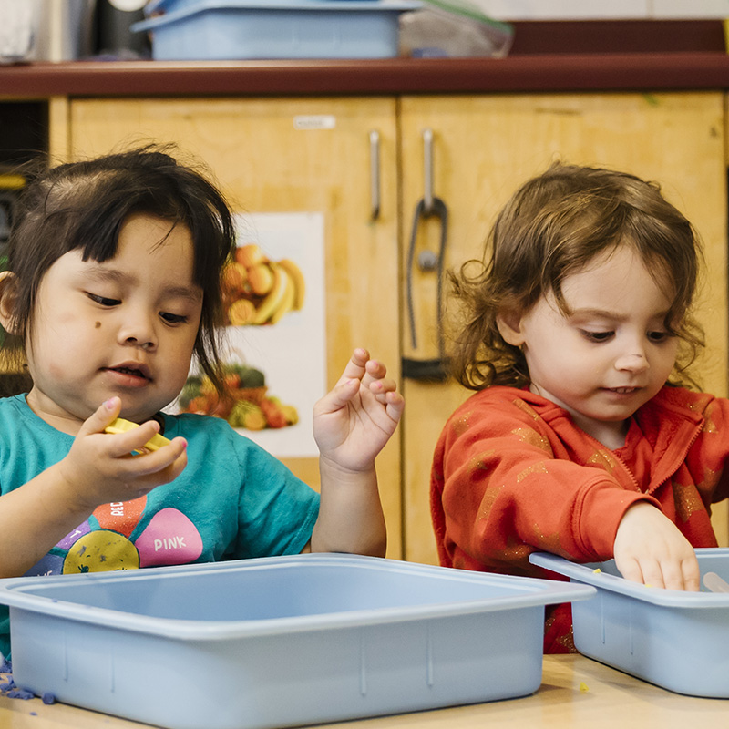 children at craft table